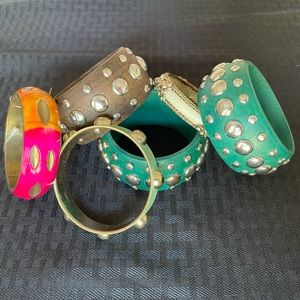Bangle Bundle 6 New Bracelets. Multicolored bangles with metallic accents.